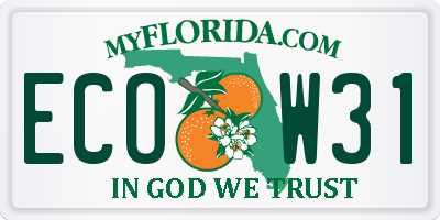 FL license plate ECOW31