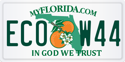 FL license plate ECOW44