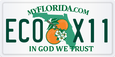 FL license plate ECOX11