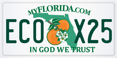 FL license plate ECOX25