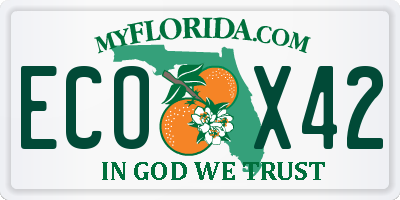 FL license plate ECOX42