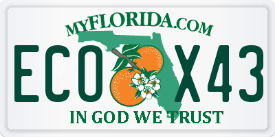 FL license plate ECOX43