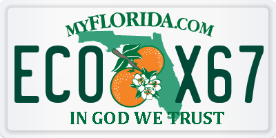 FL license plate ECOX67