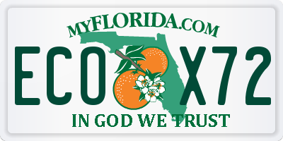 FL license plate ECOX72