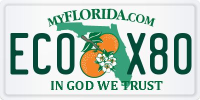 FL license plate ECOX80