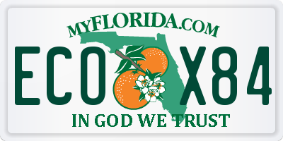 FL license plate ECOX84