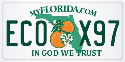 FL license plate ECOX97