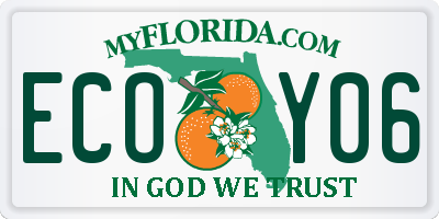 FL license plate ECOY06