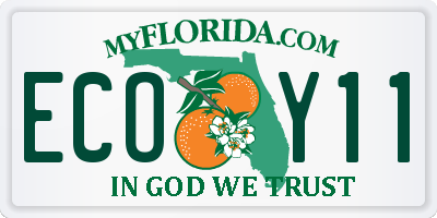 FL license plate ECOY11