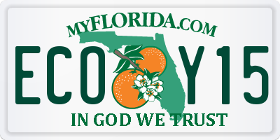 FL license plate ECOY15