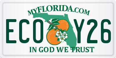 FL license plate ECOY26