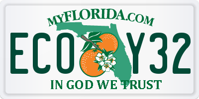 FL license plate ECOY32