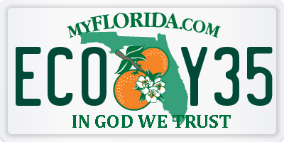 FL license plate ECOY35
