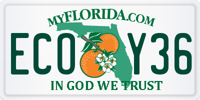 FL license plate ECOY36
