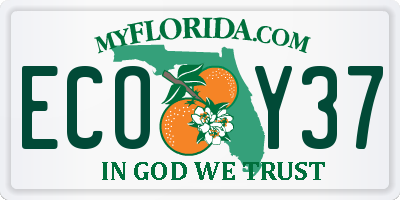 FL license plate ECOY37