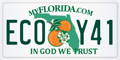 FL license plate ECOY41