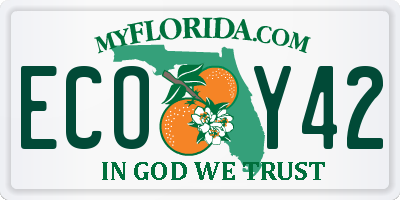 FL license plate ECOY42