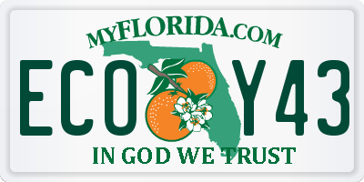 FL license plate ECOY43