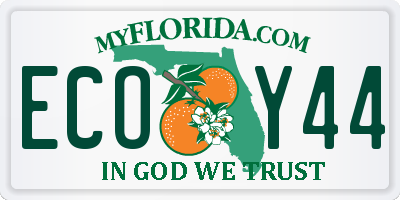 FL license plate ECOY44