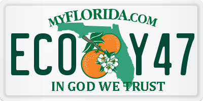FL license plate ECOY47