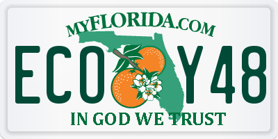 FL license plate ECOY48