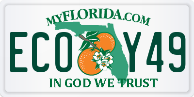 FL license plate ECOY49