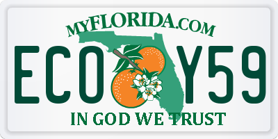 FL license plate ECOY59