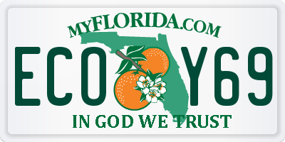 FL license plate ECOY69