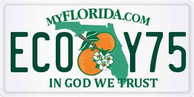 FL license plate ECOY75