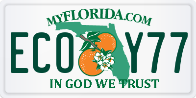 FL license plate ECOY77