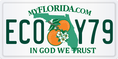 FL license plate ECOY79