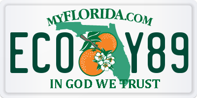 FL license plate ECOY89