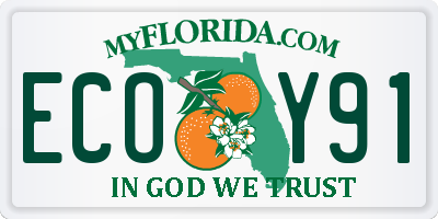 FL license plate ECOY91