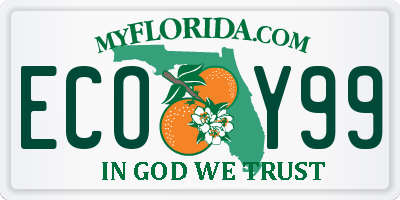 FL license plate ECOY99