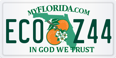 FL license plate ECOZ44