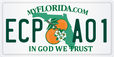 FL license plate ECPA01