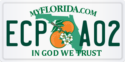 FL license plate ECPA02
