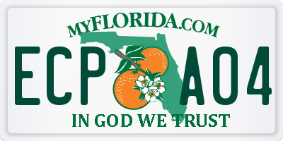 FL license plate ECPA04