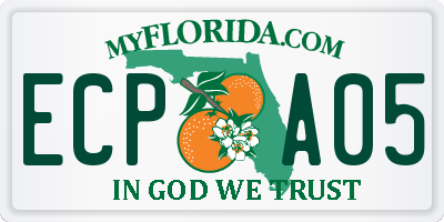 FL license plate ECPA05