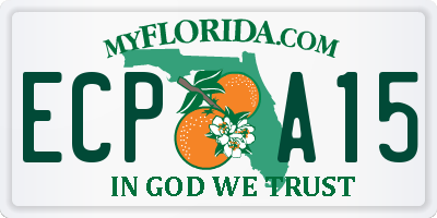FL license plate ECPA15