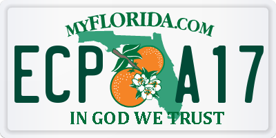 FL license plate ECPA17