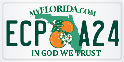 FL license plate ECPA24