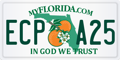 FL license plate ECPA25