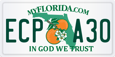 FL license plate ECPA30