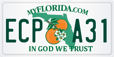 FL license plate ECPA31