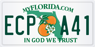 FL license plate ECPA41