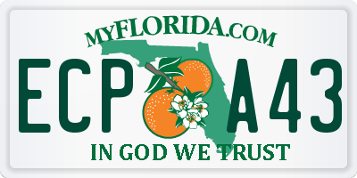 FL license plate ECPA43