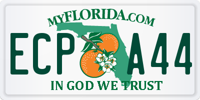 FL license plate ECPA44