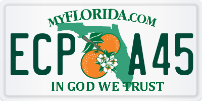FL license plate ECPA45
