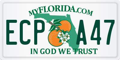FL license plate ECPA47